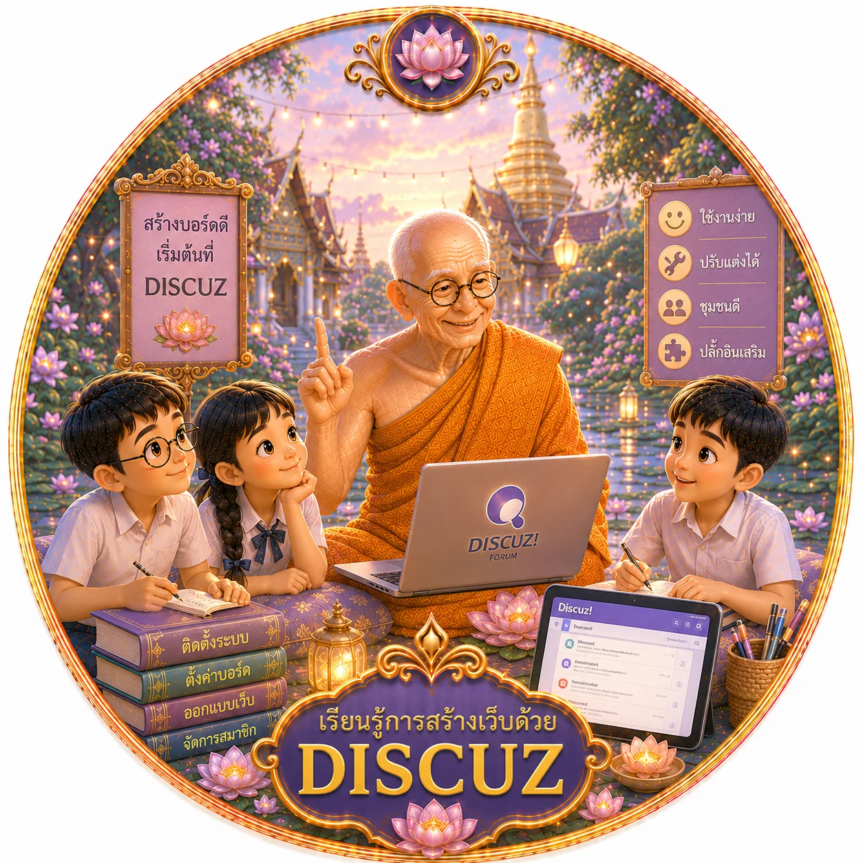 การสร้างเว็บไซต์ด้วย Discuz