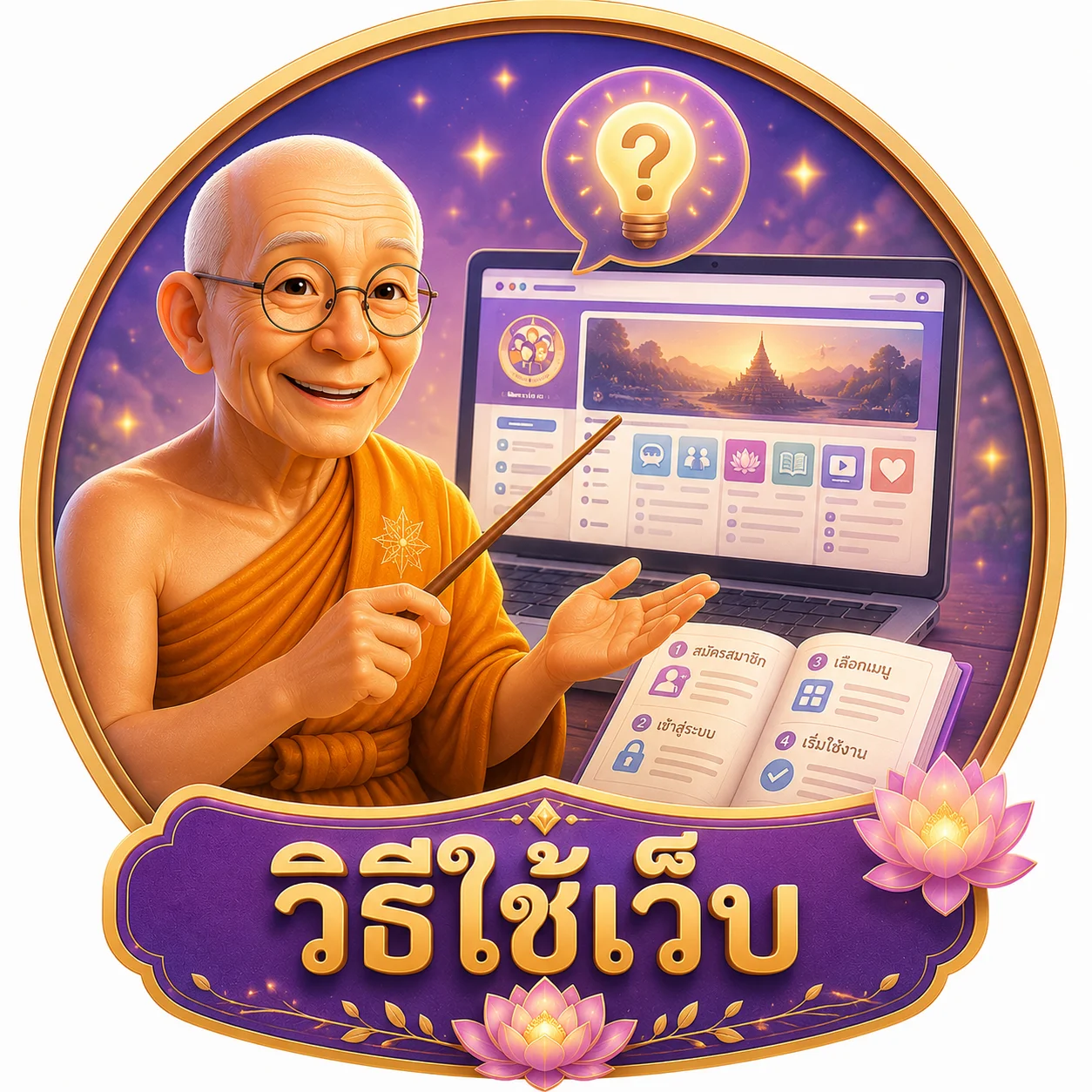 วิธีใช้เว็บวัดสวนวาง